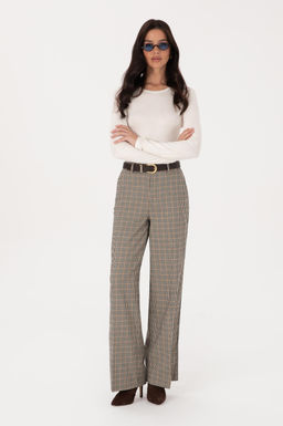 Kad_n Kahverengi Loose Fit Kanvas Pantolon