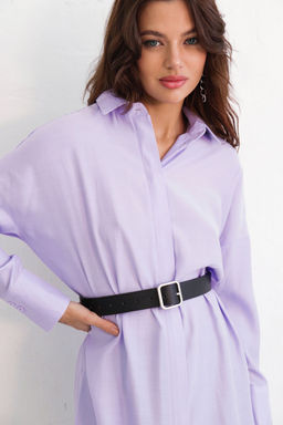 Базовая удлинённая рубашка свободного силуэта - Martichelli фото 26