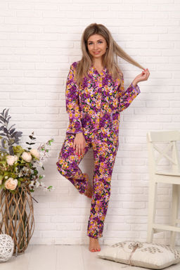 Пижама ночная женская,модель 417,фланель (Камилла, вид 3)