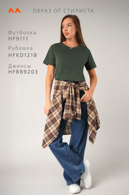 Женская базовая хлопковая футболка Happyfox