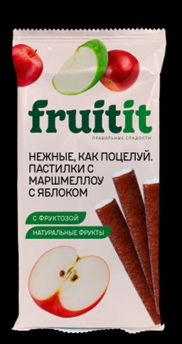 Fцена за 5шт RUIT IT Пастилки с маршмеллоу Яблоко 1/55 (10) 3+