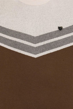 U. S. Polo Assn Мужской вязаный свитер кокосового цвета с круглым вырезом - U.s. polo assn фото 12