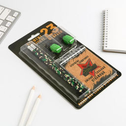 Подарочный набор канцелярский, ластики 2 шт., блокнот, карандаши 23 февраля - Artfox фото 3