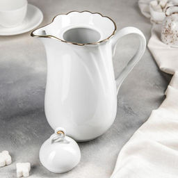 Кувшин Добрушский завод «Голубка», 1.4 л, фарфор, белый