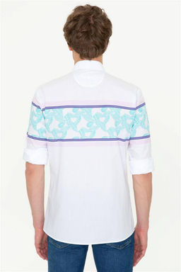 U. S. Polo Assn Мужская белая рубашка с длинным рукавом - U.s. polo assn фото 10