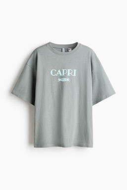 Camiseta oversize con motivo estampado