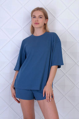 Арт. 9134/4 Пижама с шортами 42-50 Цвет:верх-черный,низ-черный