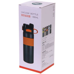 Термос 600мл "Фитнесс", цвет серый