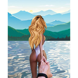 Алмазная мозаика с частичным заполнением на холсте «Следуй за мной», 30×40 см