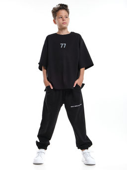 Футболка оверсайз: стильный выбор для молодых модников UD 7994 черный - Mini maxi фото 5