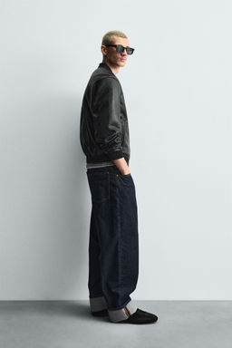 LEATHER EFFECT BOMBER JACKET - Zara фото 12