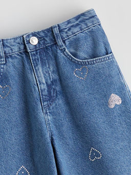 Wideleg Ta?l? K?z ?ocuk Jean Pantolon