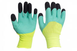 Перчатки нейлоновые со вспененным покрытием/усиленные пальцы