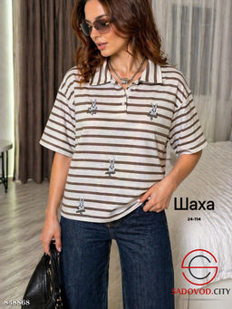 Футболка женская в полоску - Bruno фото 3