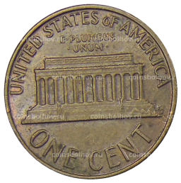 Монета 1 цент 1975 года D США