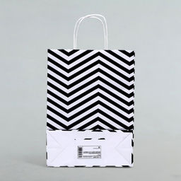 Цена за 10 шт. Пакет крафт, белый, «Зиг-заг», 24 х 10.5 х 32 см, 1 шт