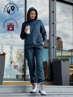 РАСПРОДАЖА Костюм жен.спорт. С утепл. (мех)_390/изумрудный - Ihomelux фото 11