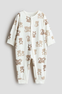 Pijama entero de algod?n con dise?o estampado