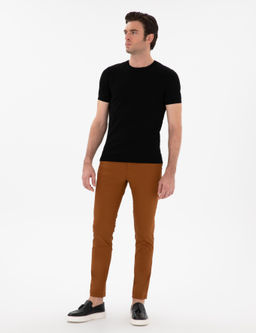 Светло -коричневые стройные брюки холста - Cacharel фото 3