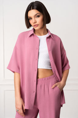 Женский летний костюм оверсайз из ткани-жатка Happyfox  фото 8