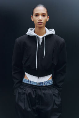 Cazadora bomber cropped de lana - H&m фото 2