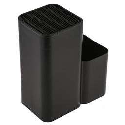 Подставка для ножей и столовых приборов пластмассовая 19х11х22,5см, черный (Россия)