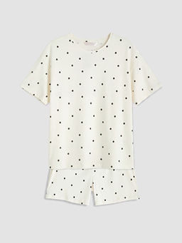Puantiyeli Kad?n ?ortlu Pijama Tak?m?
