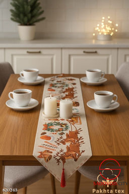 Дорожка для стола новогодняя