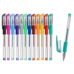 Набор гелевых ручек 12 штук, с резиновым держателем