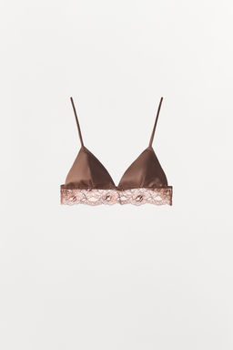 BRALETTE WITH POLYAMIDE LACE - Zara фото 3