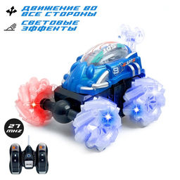 Перевёртыш радиоуправляемый Скорость, работает от батареек, 27 MHz, световые эффекты, МИКС