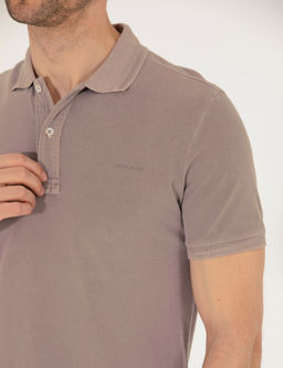 Vizon Slim Fit Dokulu Polo Yaka Ti__rt