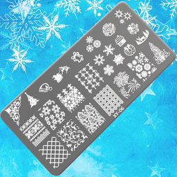 Пластина для стемпинга металлическая Зимний узор, 12?6 см - Qf фото 3