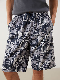 Diz Alt? Boy Desenli Erkek Deniz ?ortu