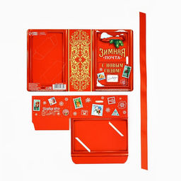 Цена за 2 шт. Складная новогодняя коробка-книга Зимняя почта, 12 х 8 х 4.5 см - Дарите счастье фото 6