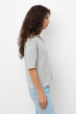 ЕВ 30202/жемчужный серый джемпер жен