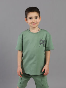 CRB wear / CSKB 90297-35K Комплект для мальчика (футболка, шорты),хаки/Ex.Cherubino фото 3