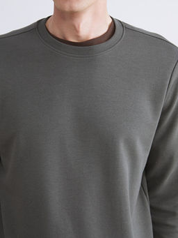 Bisiklet Yaka Erkek Sweatshirt