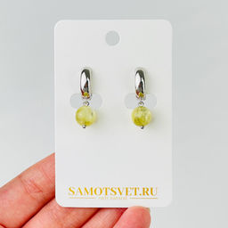 Серьги из Лепидолита