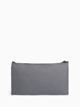 Цена за 3 шт. Косметичка-пенал на молнии, плоская, маленькая, серая - Simaland фото 2