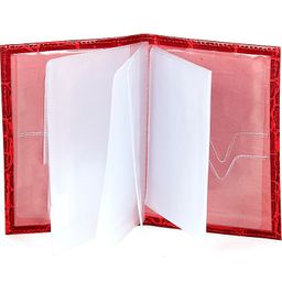 Обложка для автодокументов Cayman-В 122К натуральная кожа красный скат (74) 150883  фото 3