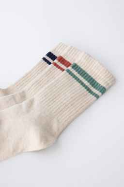 3-PACK OF STRIPED LONG SOCKS
