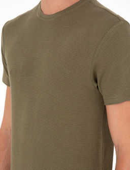 Haki Slim Fit Basic Ti__rt
