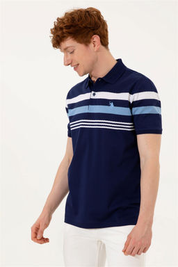 Мужская темно-синяя футболка с воротником-поло Неожиданная скидка в корзине - U.s. polo assn фото 3