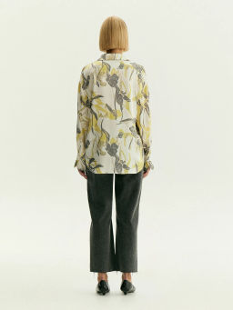 Рубашка с цветочным принтом из 100% вискозы, B3177/narcis - Emka фото 5