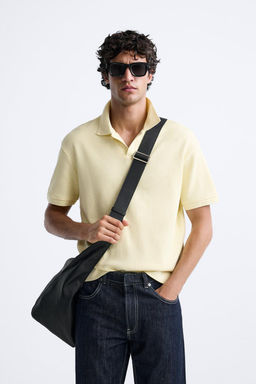TEXTURED POLO SHIRT WITH RIBBED TRIMS - Zara фото 38