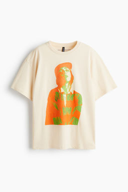 Camiseta oversize con motivo estampado