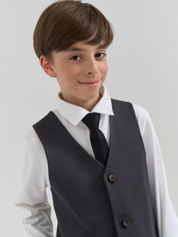 Галстук с фиксатором Черный - Bungly фото 6