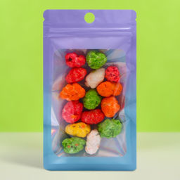 Цена за 100 шт. Пакет Зип-лок с окном, с еврослотом, градиент, 8×12 см