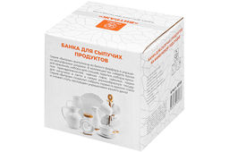 Банка для сыпучих продуктов 300 мл 10,5*9,5*10 см Витраж +ложка+ откид. бамб.крыш.+дер.под - Elan gallery фото 11